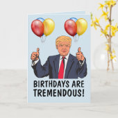 DONALD TRUMP FUNNY BIRTHDAY GREETING CARDS KARTE (Gelbe Blume)