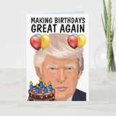 DONALD TRUMP Funny BIRTHDAY Grußkarten Karte (Vorderseite)