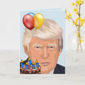 DONALD TRUMP Funny BIRTHDAY Grußkarten Karte (Gelbe Blume)