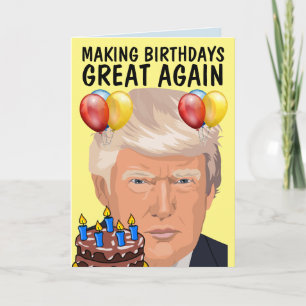 DONALD TRUMP Funny BIRTHDAY Grußkarten Karte