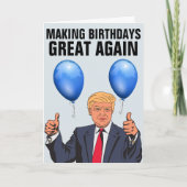 DONALD TRUMP FUNNY BIRTHDAY Grußkarten Karte (Vorderseite)