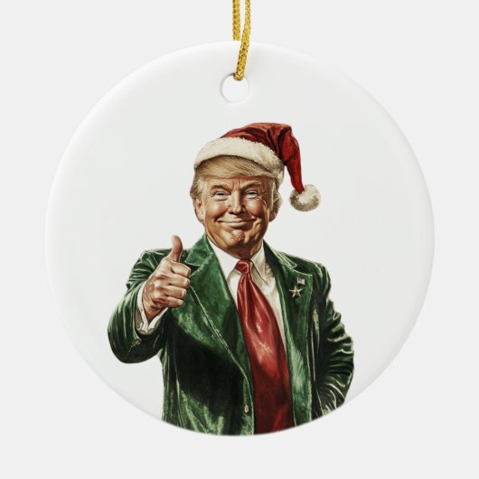 Donald Trump Funny Christmas Tree Ornament (Vorne)