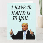 DONALD TRUMP FUNNY FAPPY BIRTHDAY GREETING CARDS KARTE<br><div class="desc">FUNNY DONALD TRUMP BIRTHDAY CARD. INSIDE LESEN: GLÜCKLICH GEBURTSTAG! DU SIEHST JEDEN JAHR JÜNGER AUS. SIE SEHEN TREMENDOUS AUS. GLAUBEN SIE MIR.</div>