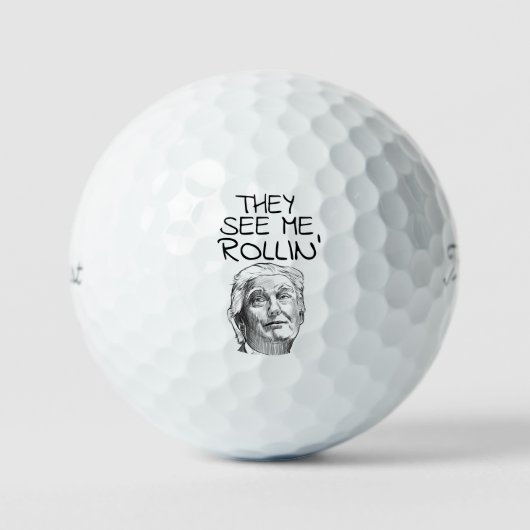 DONALD TRUMP FUNNY GOLF BALLS ROLLIN' GOLFBALL (Vorderseite)