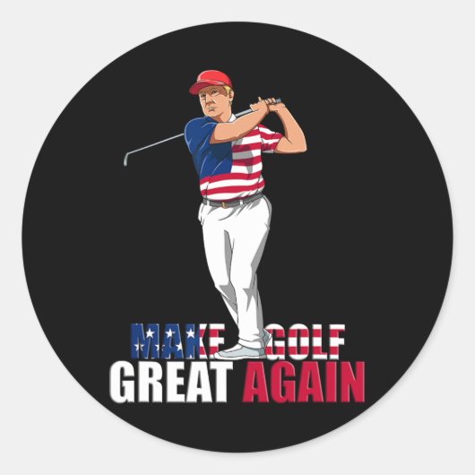 Donald Trump - Funny Golf Gift Runder Aufkleber (Vorderseite)