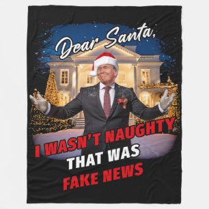 Donald Trump Funny Joke, Lieber Weihnachten, Fake  Fleecedecke
