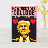 DONALD TRUMP FUNNY VALENTINE'S DAY GREETING CARDS KARTE (Gelbe Blume)