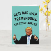 DONALD TRUMP FUNNY VATER'S DAY CARD KARTE (Gelbe Blume)