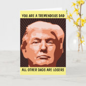 DONALD TRUMP FUNNY VATER'S DAY CARDS KARTE (Gelbe Blume)