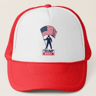 Donald Trump für das Logo der Präsidentschaftswahl Truckerkappe