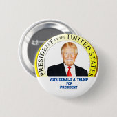 Donald TRUMP-für den Präsidenten der USA_ Button (Vorne & Hinten)
