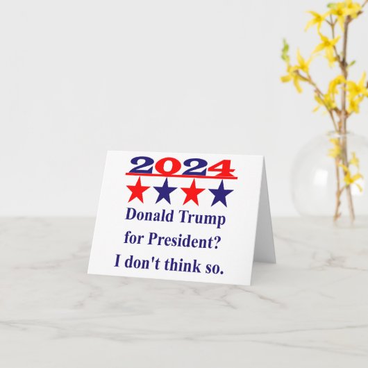 Donald Trump für den Präsidenten - Politisches Zit Karte (Gelbe Blume)