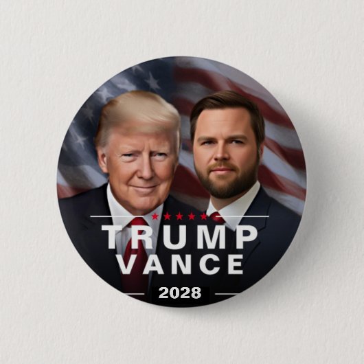Donald Trump für die Wahl 2028 Button (Vorderseite)