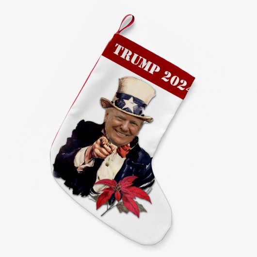 Donald Trump für die Wahlen 2024 Präsident Kleiner Weihnachtsstrumpf (Vorderansicht (hängend))
