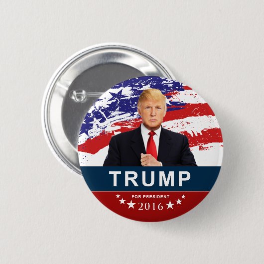 Donald Trump für Präsident 2016 2" Round Button (Vorne & Hinten)