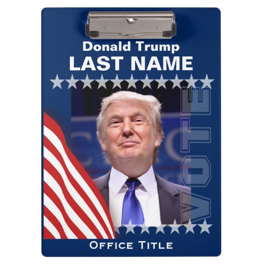 Donald Trump für Präsident 2016 Klemmbrett (Vorderseite)