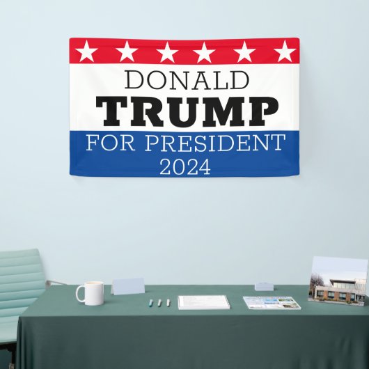 Donald Trump für Präsident 2024 Banner (Messeveranstaltung)
