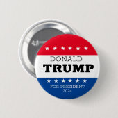 Donald Trump für Präsident 2024 Button (Vorne & Hinten)