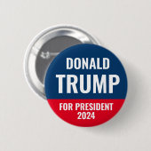 Donald Trump für Präsident 2024 Button (Vorne & Hinten)