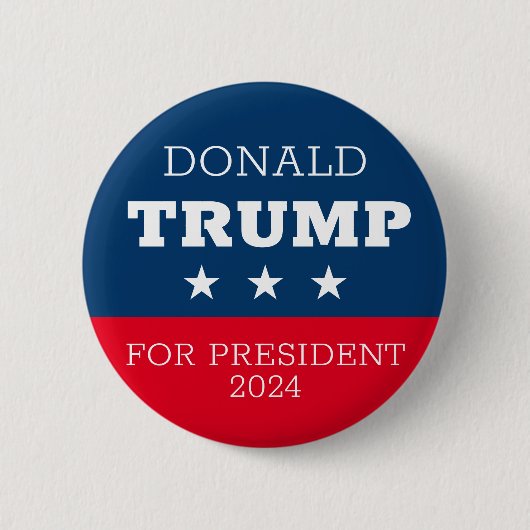 Donald Trump für Präsident 2024 Button (Vorderseite)