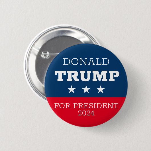 Donald Trump für Präsident 2024 Button (Vorne & Hinten)