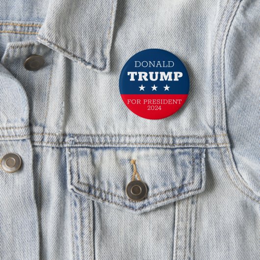 Donald Trump für Präsident 2024 Button (Beispiel)
