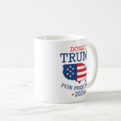 Donald Trump für Präsident 2024 Kaffeetasse (VorderseiteRechts)