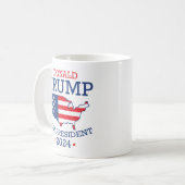 Donald Trump für Präsident 2024 Kaffeetasse (Vorderseite Links)