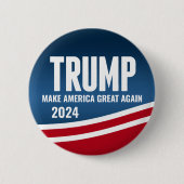 Donald Trump für Präsident 2024 - Modern Swoop Button (Vorderseite)