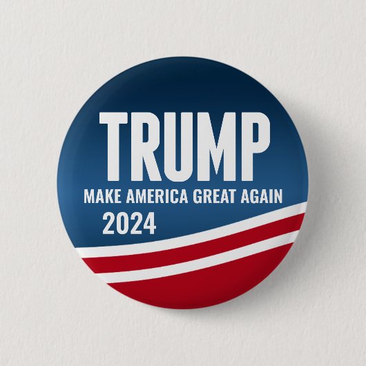 Donald Trump für Präsident 2024 - Modern Swoop Button (Vorderseite)