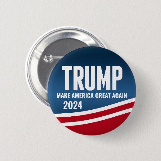 Donald Trump für Präsident 2024 - Modern Swoop Button (Vorne & Hinten)
