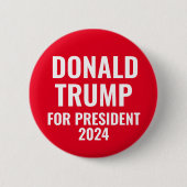 Donald Trump für Präsident 2024 Pinback Button (Vorderseite)