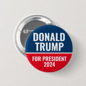 Donald Trump für Präsident 2024 Pinback Button (Vorne & Hinten)