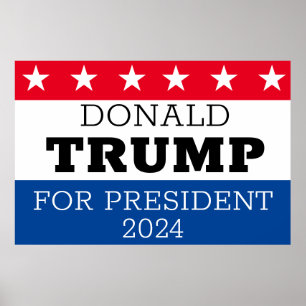 Donald Trump für Präsident 2024 Poster