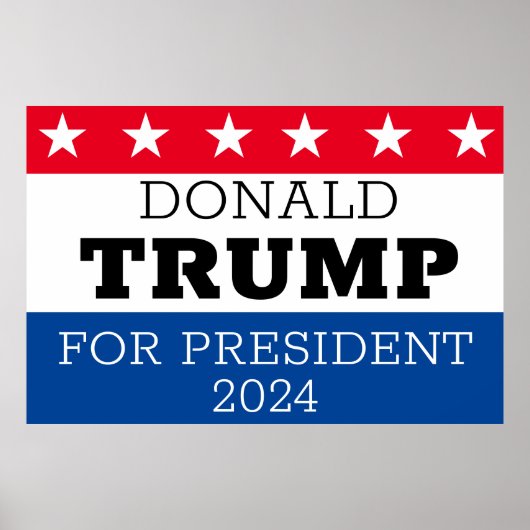 Donald Trump für Präsident 2024 Poster (Vorne)