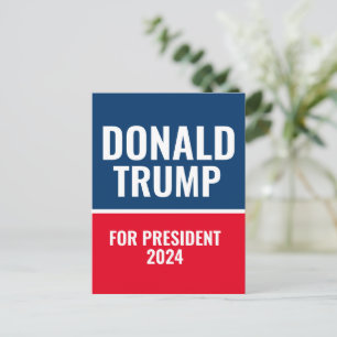 Donald Trump für Präsident 2024 Postkarte
