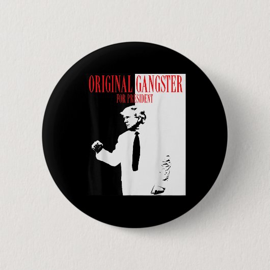 Donald Trump für Präsident 2024 Shirt Original Gan Button (Vorderseite)