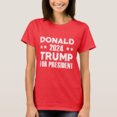 Donald Trump für Präsident 2024 T-Shirt (Vorderseite)