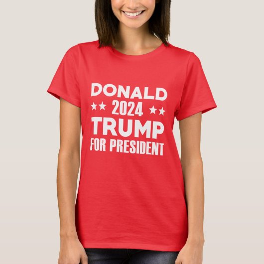 Donald Trump für Präsident 2024 T-Shirt (Vorderseite)