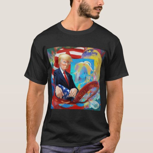 Donald Trump für Präsident 2024 T-Shirt (Vorderseite)