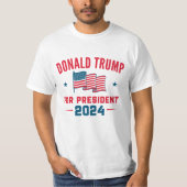 Donald Trump für Präsident 2024 T-Shirt (Vorderseite)