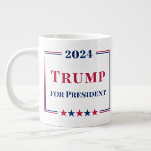Donald Trump für Präsident 2024 USA Red White Blue Jumbo-Tasse