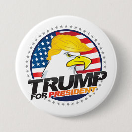 Donald Trump für Präsident Eagle Hair Button