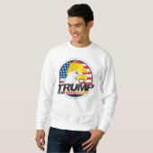 Donald Trump für Präsident Eagle Hair Sweater Sweatshirt (Vorne ganz)