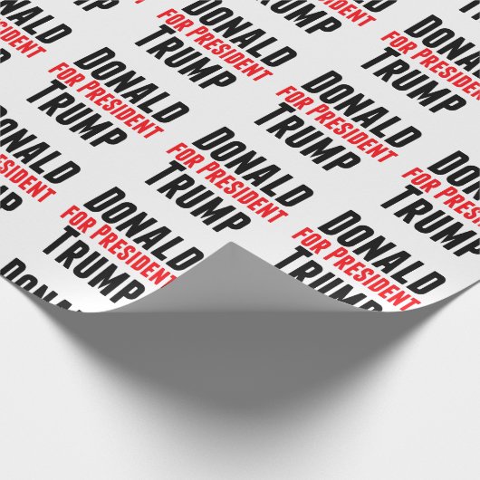 Donald Trump für Präsident Geschenkpapier (Ecke)