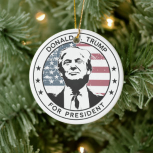 Donald Trump für Präsident #MAGA Keramik Ornament