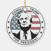 Donald Trump für Präsident #MAGA Keramik Ornament (Hinten)