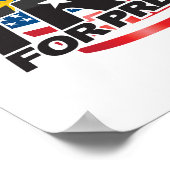 Donald Trump für Präsident (mit Haar) Poster (Ecke)