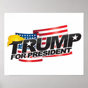 Donald Trump für Präsident (mit Haar) Poster