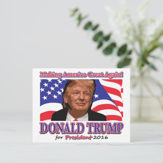 Donald Trump für Präsident Postkarte (Stehend Vorderseite)